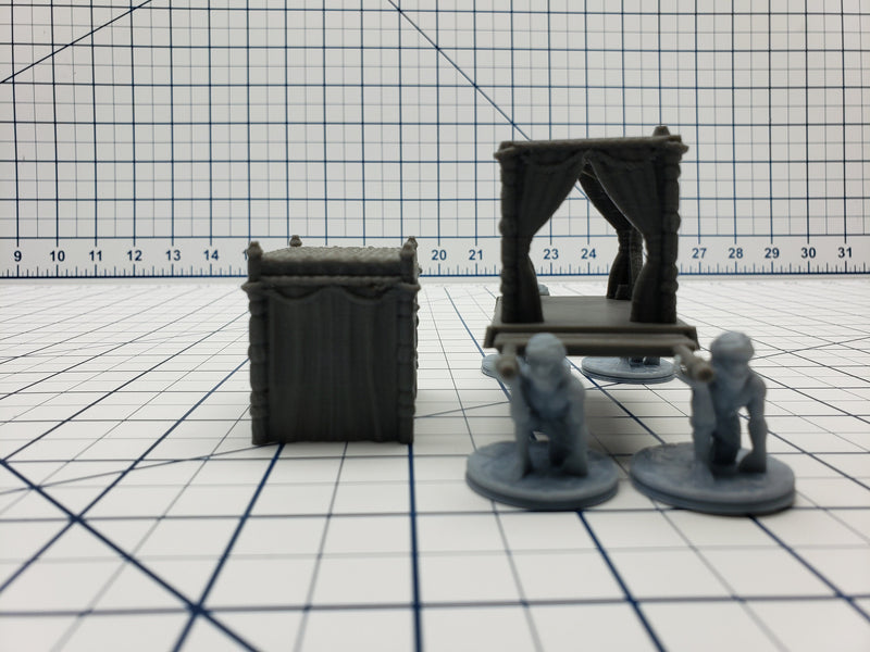 Empire of Scorching Sands - Palanquin - DND - Dungeons & Dragons - RPG - Tabletop - EC3D - Miniature - 28 mm