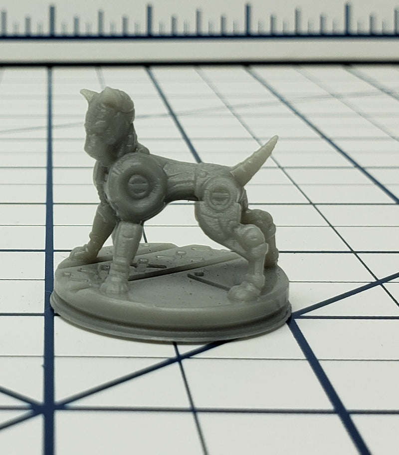 Cyber Pooch Mini - Ignis Quadrant - Hero's Hoard - Starfinder - Cyberpunk - Science Fiction - Syfy - RPG - Tabletop - EC3D - Miniature