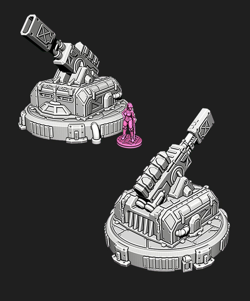 Coil Gun - Ignis Quadrant - Hero's Hoard - Starfinder - Cyberpunk - Science Fiction - Syfy - RPG - Tabletop - EC3D - Scatter - Terrain