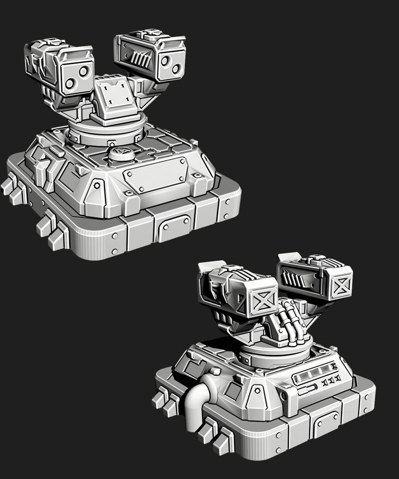 Missile Turret - Ignis Quadrant - Hero's Hoard - Starfinder - Cyberpunk - Science Fiction - Syfy - RPG - Tabletop - EC3D - Scatter - Terrain