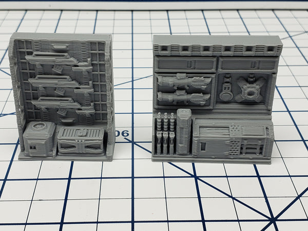 Weapons Rack - Ignis Quadrant - Starfinder - Cyberpunk - Science Fiction - Syfy - RPG - Tabletop - EC3D - Scatter - Terrain