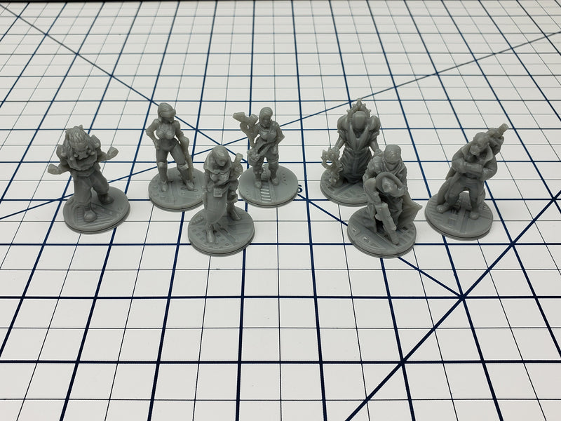 Human Minis - Ignis Quadrant - Hero's Hoard - Starfinder - Cyberpunk - Science Fiction - Syfy - RPG - Tabletop - EC3D -Miniature