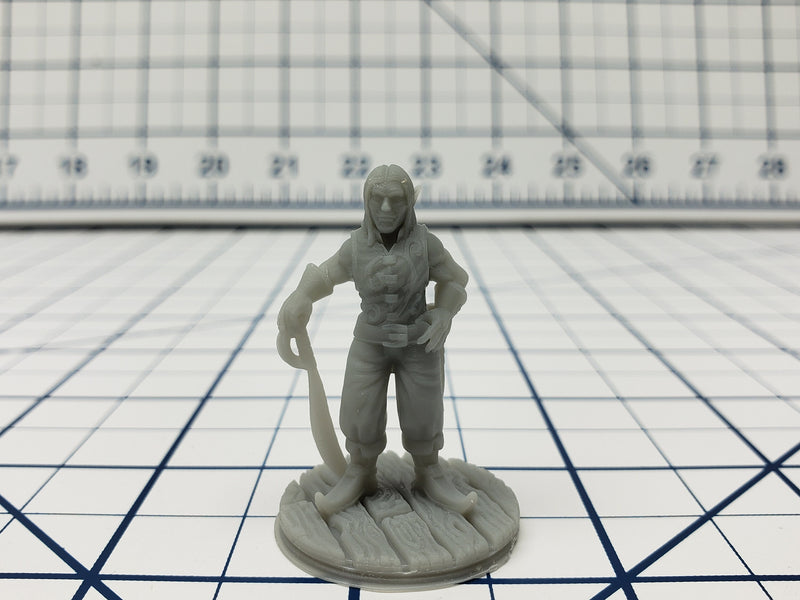 Elf Pirate Minis - Savage Atoll - Hero's Hoard - DND - Pathfinder - Dungeons & Dragons - RPG - Tabletop - EC3D - Miniature