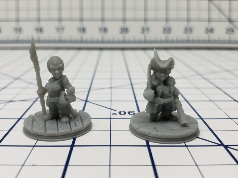 Gnome Pirates Mini - Savage Atoll - Hero's Hoard - DND - Pathfinder - Dungeons & Dragons - RPG - Tabletop - EC3D - Miniature