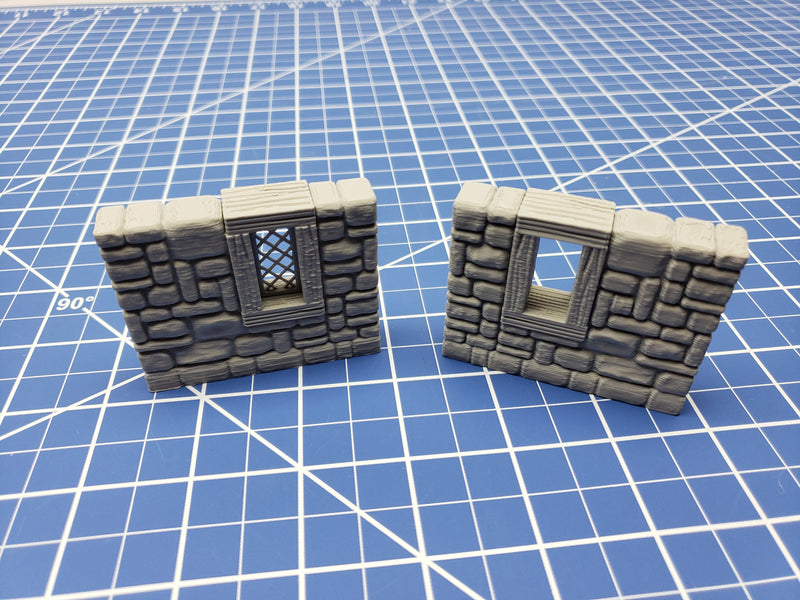 Stone Window External Walls - Dragonshire - Building - Fat Dragon Games - DND - Pathfinder - RPG - Terrain - 28 mm/ 1" - Dungeon & Dragons