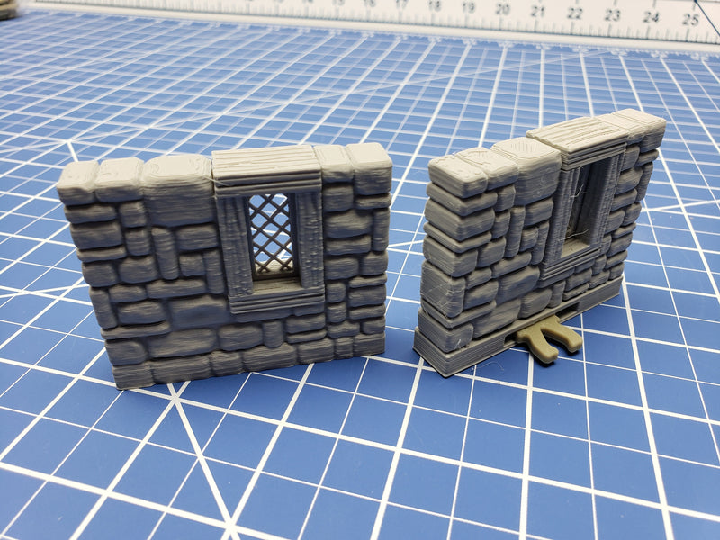 Stone Window External Walls - Dragonshire - Building - Fat Dragon Games - DND - Pathfinder - RPG - Terrain - 28 mm/ 1" - Dungeon & Dragons