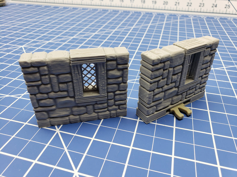 Stone Window Internal Walls - Dragonshire - Building - Fat Dragon Games - DND - Pathfinder - RPG - Terrain - 28 mm/ 1" - Dungeon & Dragons