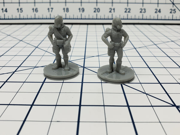 Human Spacemen Minis - Ignis Quadrant - Hero's Hoard - Starfinder - Cyberpunk - Science Fiction - Syfy - RPG - Tabletop - EC3D -Miniature