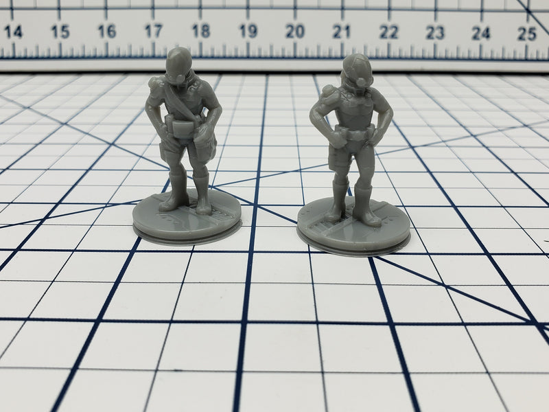 Human Spacemen Minis - Ignis Quadrant - Hero's Hoard - Starfinder - Cyberpunk - Science Fiction - Syfy - RPG - Tabletop - EC3D -Miniature