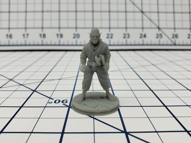 Half Orc Pirate Minis - Savage Atoll - Hero's Hoard - DND - Pathfinder - Dungeons & Dragons - RPG - Tabletop - EC3D - Miniature