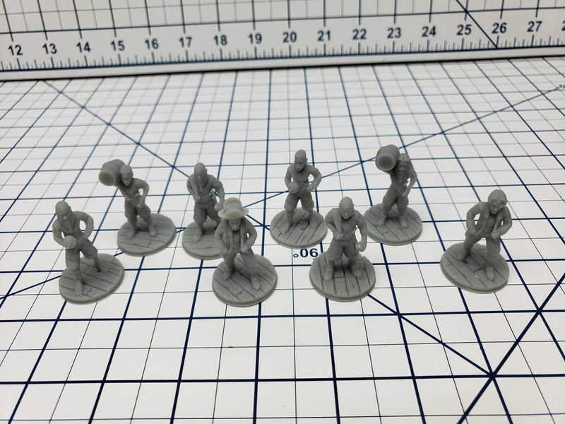 Human Pirate Crewman Minis - Savage Atoll - Hero's Hoard - DND - Pathfinder - Dungeons & Dragons - RPG - Tabletop - EC3D - Miniature