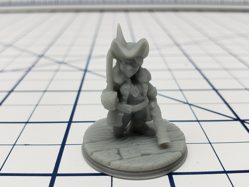 Gnome Pirates Mini - Savage Atoll - Hero's Hoard - DND - Pathfinder - Dungeons & Dragons - RPG - Tabletop - EC3D - Miniature