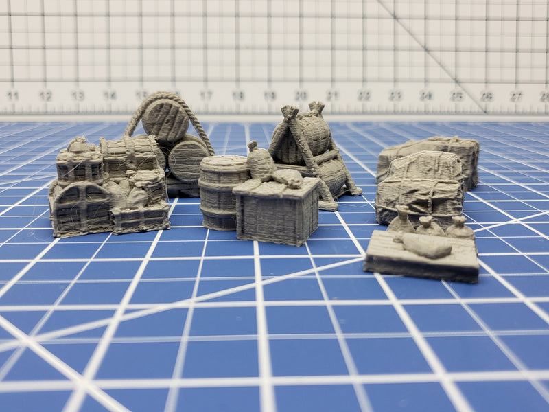 Cargo Set - Savage Atoll - DND - Dungeons & Dragons - RPG - Tabletop - EC3D - Miniature - 28 mm - 1" scale