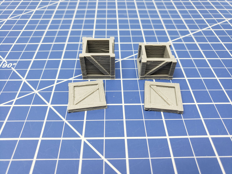 Storage Item Sets - Crates - Dragonshire - Fat Dragon Games - DND - Pathfinder - RPG - Terrain - 28 mm / 1" - Dungeon & Dragons -