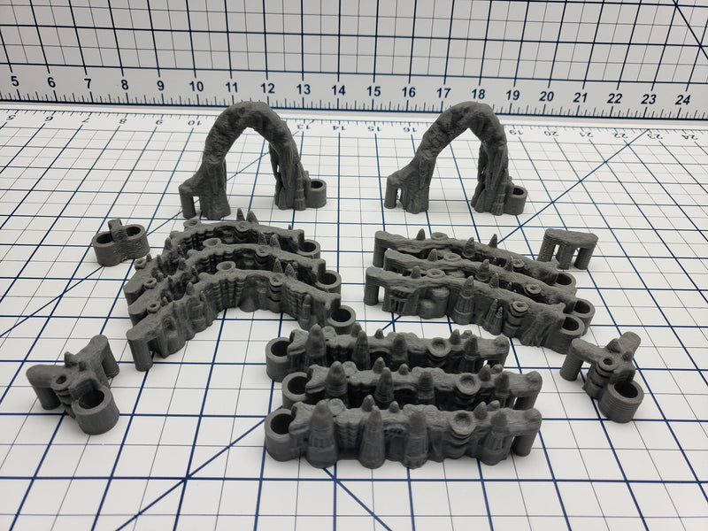 DungeonSticks - Wet Cavern Premium Set 100 Tiles! - DND - Pathfinder - Dungeons & Dragons - Terrain - RPG - Tabletop - 28 mm / 1"