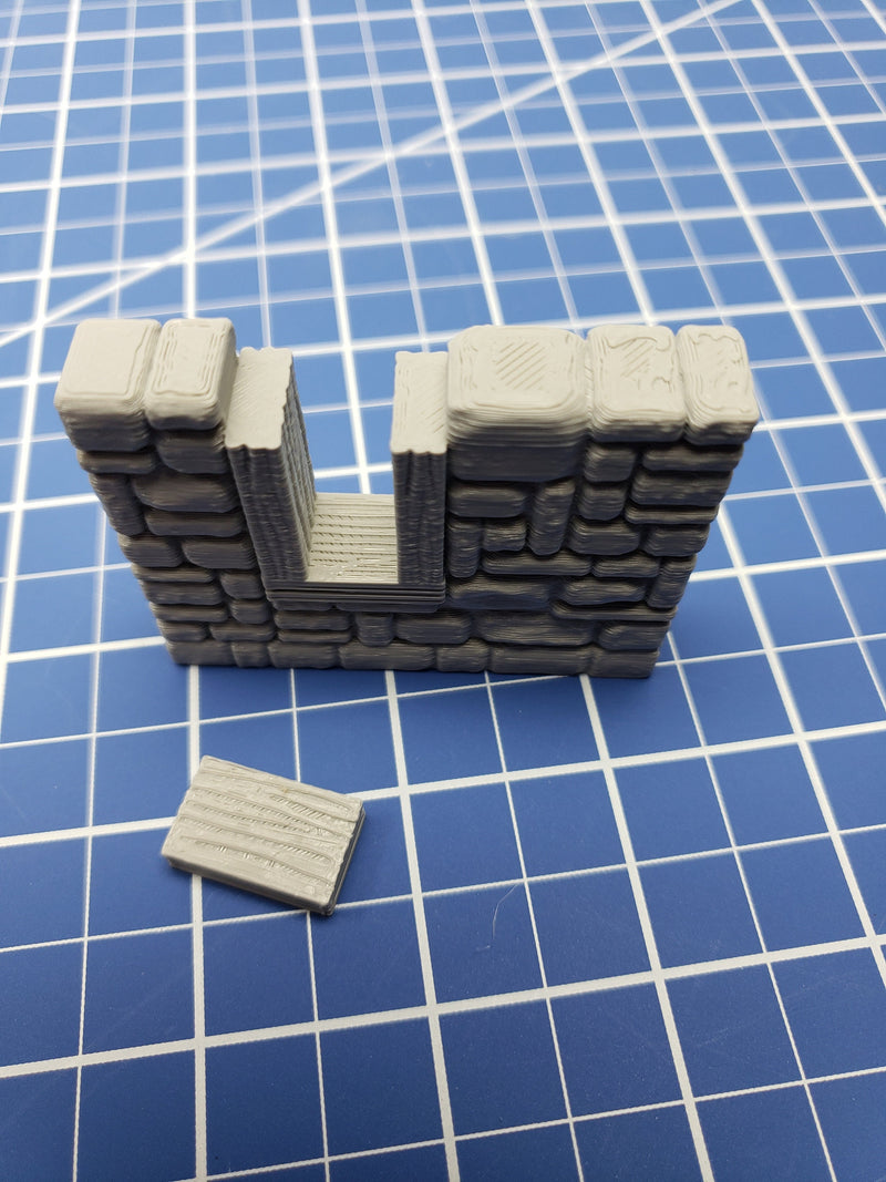 Stone Window External Walls - Dragonshire - Building - Fat Dragon Games - DND - Pathfinder - RPG - Terrain - 28 mm/ 1" - Dungeon & Dragons