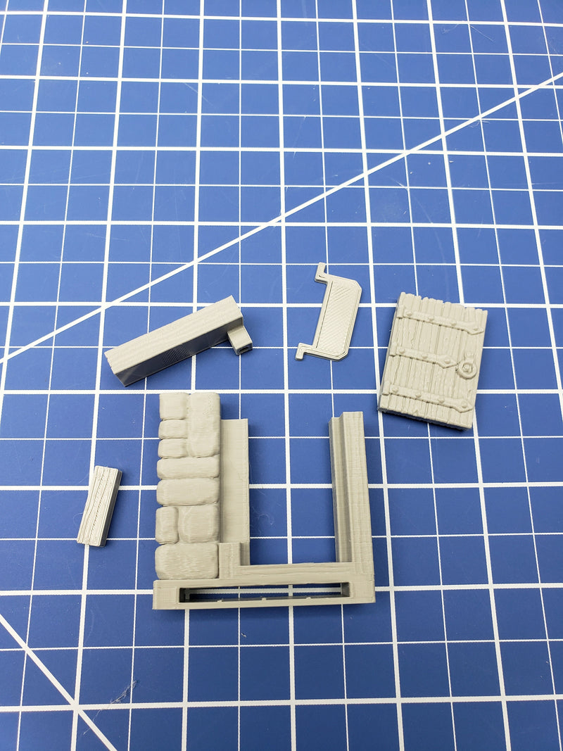 Stone Wall Doors - Dragonshire - Building - Fat Dragon Games - DND - Pathfinder - RPG - Terrain - 28 mm/ 1" - Dungeon & Dragons