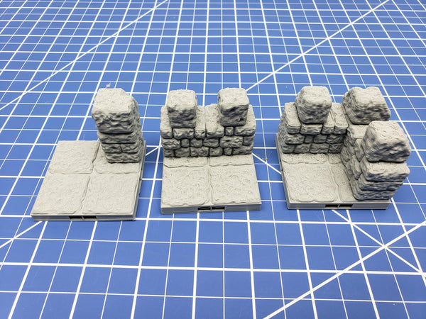 Keep Style - 2" Wall Tiles- DragonLock - DND - Pathfinder - RPG - Dungeon & Dragons - 28 mm / 1" - Terrain - Fat Dragon Games
