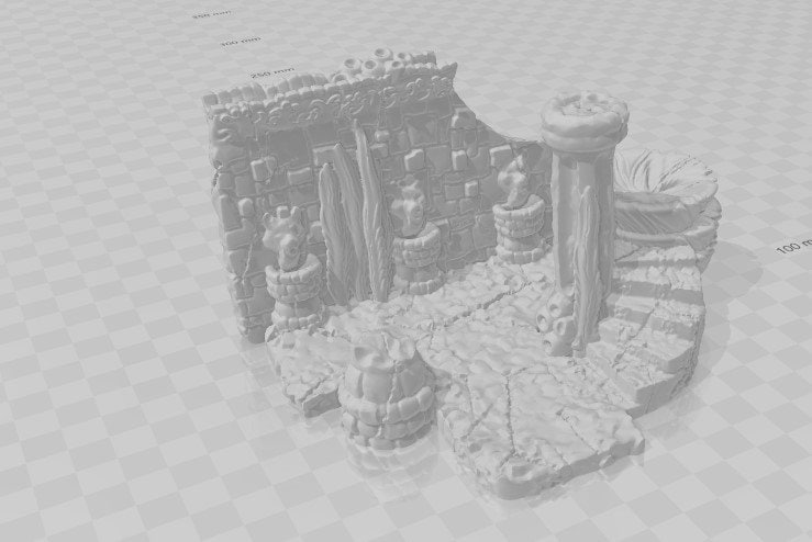 Bathhouse - Atlantean Ruins - Savage Atoll - DND - Dungeons & Dragons - RPG - Tabletop - EC3D - Miniature - 28 mm - 1" scale