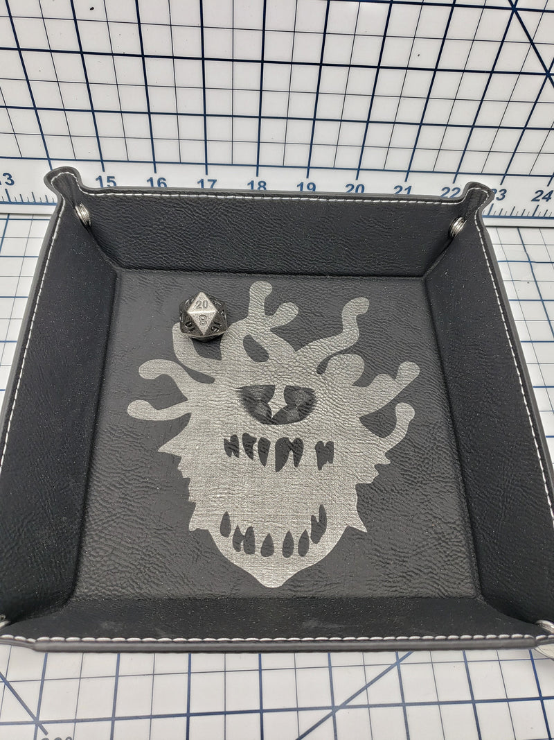 Dungeons and Dragons Themed Dice Tray - Multiple Designs - Leatherette Snap Up Tray - D&D - Dungeons and Dragons - Fantasy - RPG