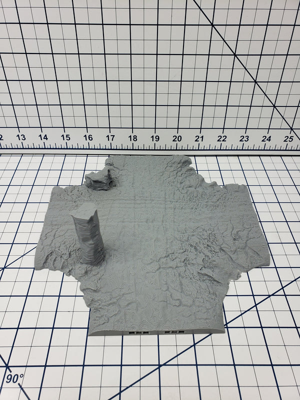 Badland Road Terrain Pieces  - OpenLock - DND - Pathfinder - Dungeons & Dragons -  - RPG - Tabletop - 28 mm/ 1" - Road to Adventure
