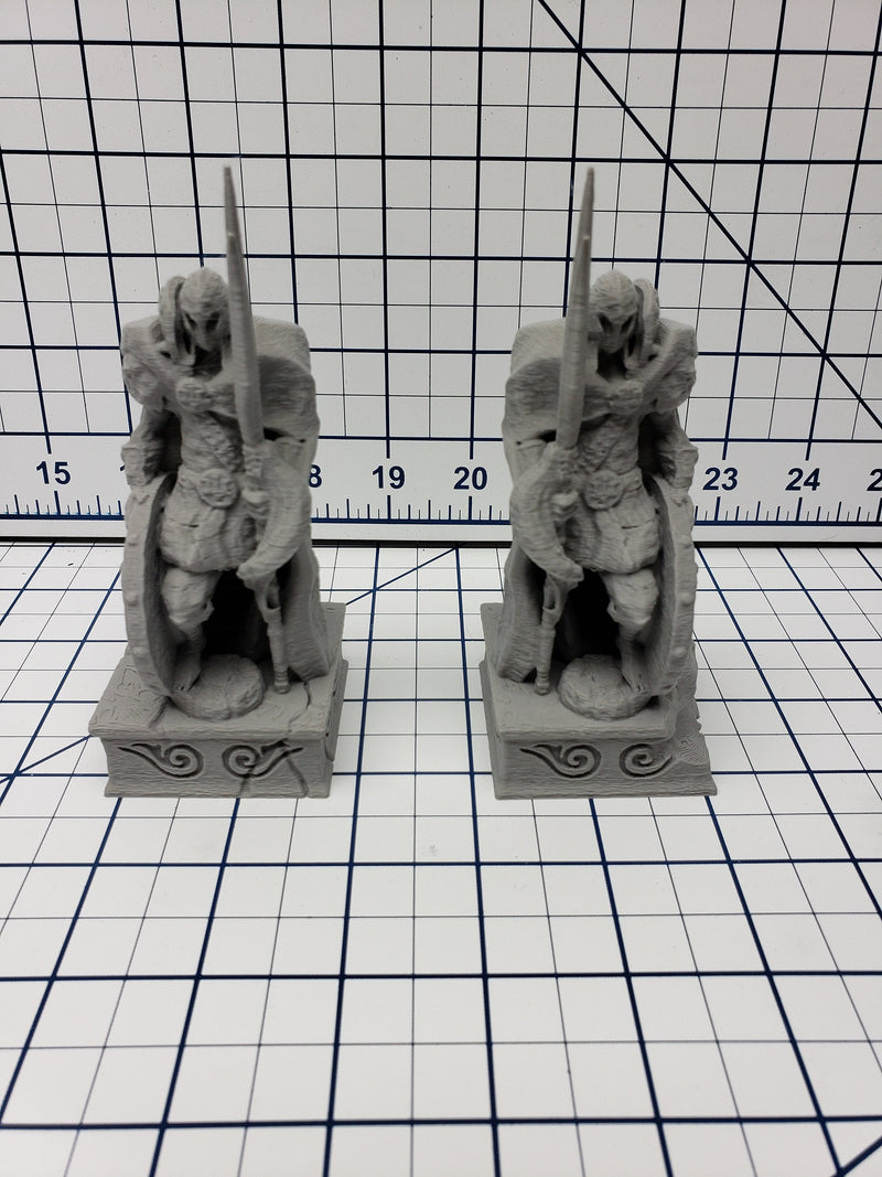 Warrior Altar and Statues - Atlantean Ruins - Savage Atoll - DND - Dungeons & Dragons - RPG - Tabletop - EC3D - Miniature - 28 mm - 1" scale
