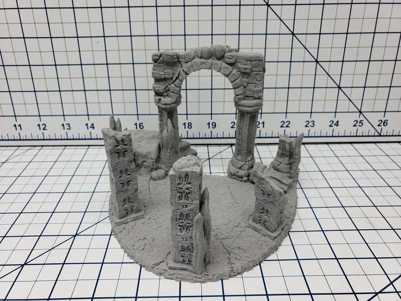 Social Plaza - Atlantean Ruins - Savage Atoll - DND - Dungeons & Dragons - RPG - Tabletop - EC3D - Miniature - 28 mm - 1" scale