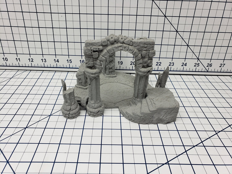 Social Plaza - Atlantean Ruins - Savage Atoll - DND - Dungeons & Dragons - RPG - Tabletop - EC3D - Miniature - 28 mm - 1" scale