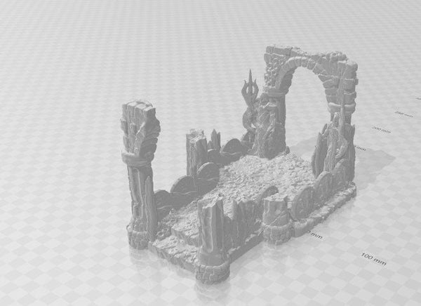 Walkway of Triumph - Atlantean Ruins - Savage Atoll - DND - Dungeons & Dragons - RPG - Tabletop - EC3D - Miniature - 28 mm - 1" scale