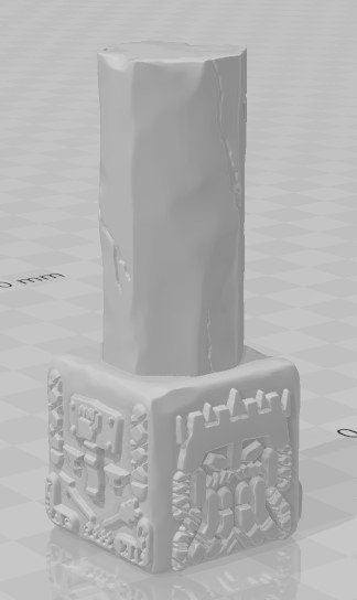 Gray Dwarf Pillars - Skyless Realms - Abyss - DND - Dungeons & Dragons - RPG - Tabletop - EC3D - Miniature - 28 mm - 1" scale