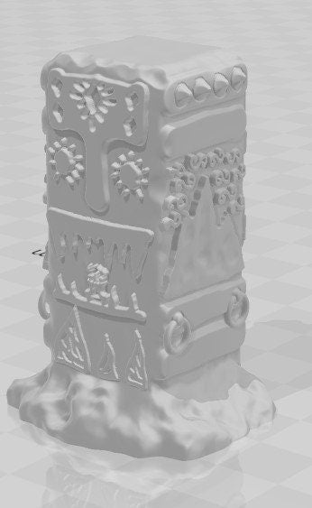 Gray Dwarf Pillars - Skyless Realms - Abyss - DND - Dungeons & Dragons - RPG - Tabletop - EC3D - Miniature - 28 mm - 1" scale