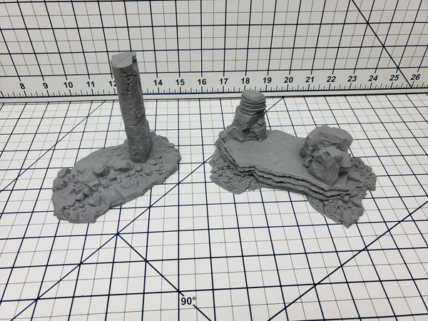 Badland Scatter Terrain Items- OpenLock - DND - Pathfinder - Dungeons & Dragons -  - RPG - Tabletop - 28 mm/ 1" - Road to Adventure