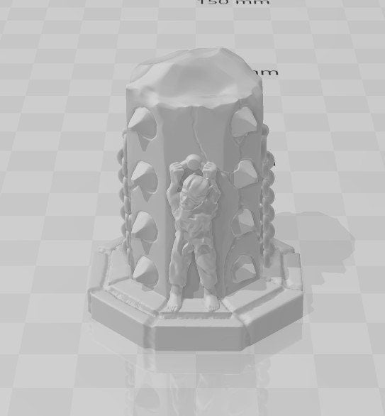 Gray Dwarf Pillars - Skyless Realms - Abyss - DND - Dungeons & Dragons - RPG - Tabletop - EC3D - Miniature - 28 mm - 1" scale