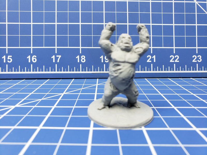 Set of 4 Undead Gorillas - DND - Pathfinder - RPG - Dungeon & Dragons - Miniature - Mini - 28 mm / 1" - Fat Dragon Games