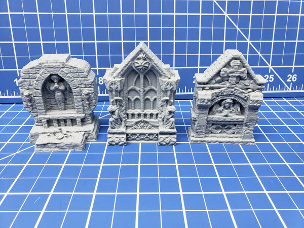 Shrines - The Holy Order of Ash - DND - Dungeons & Dragons - RPG - Terrain - Pathfinder - Tabletop - EC3D - Miniature - 28 mm - 1"