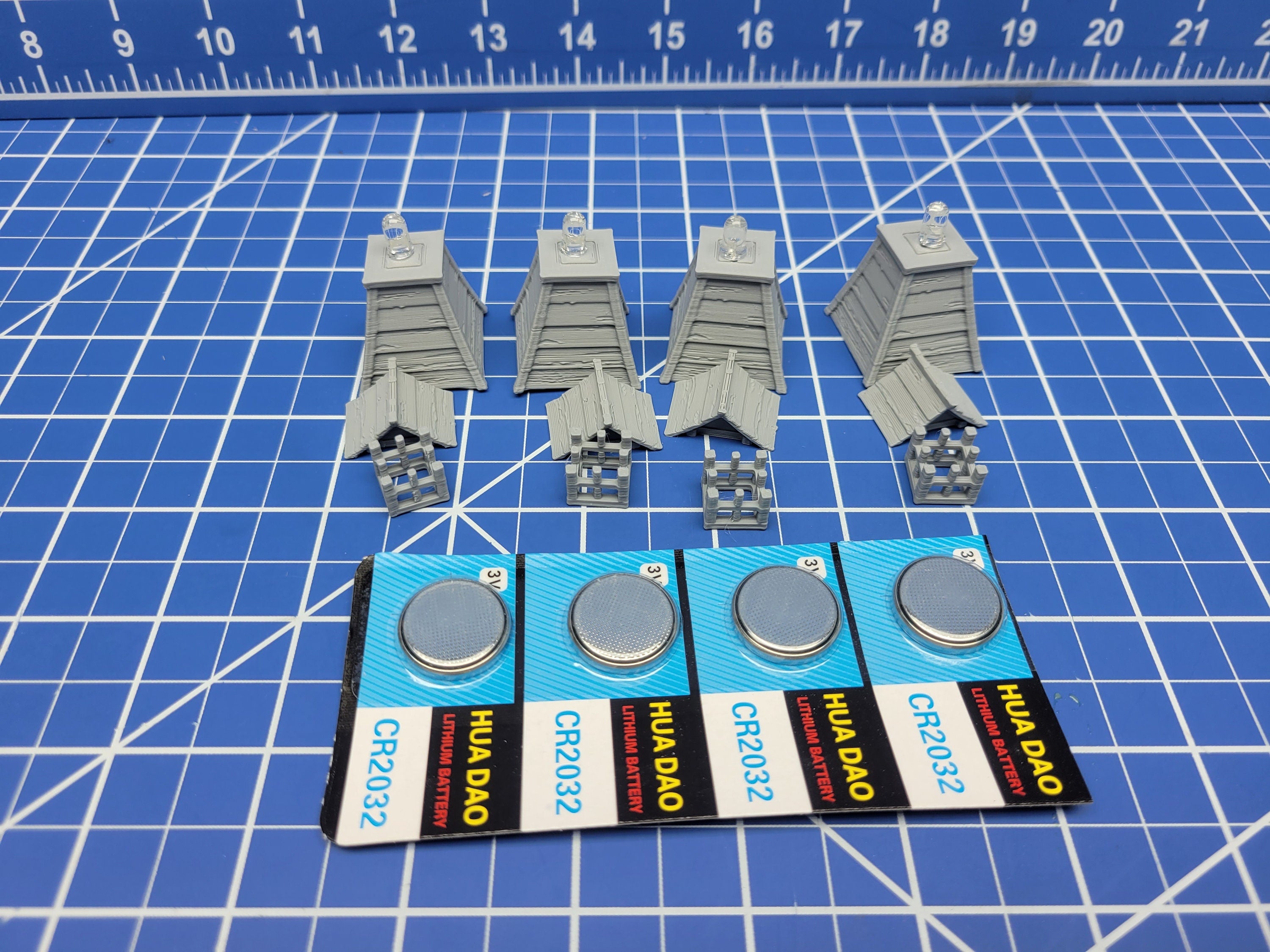 Samurai - Set of 4 Lanterns - DND - Pathfinder - Dungeons & Dragons -  - Test of Honour - RPG - Tabletop - 28 mm / 1"