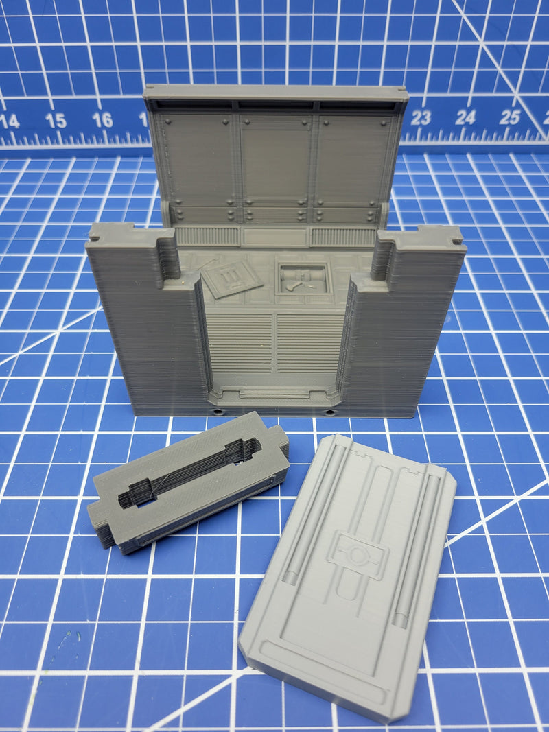X-Axis Corridor Tiles - Atomic Shelter - Atom Punk - Starfinder - Cyberpunk - Science Fiction - RPG - Tabletop - Scatter - Terrain - 28mm
