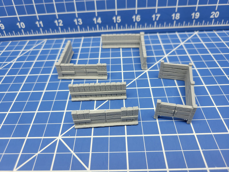 Small Fence Set - DND - Dungeons & Dragons - RPG - Pathfinder - Tabletop - TTRPG - Village of Verrell - 28 mm