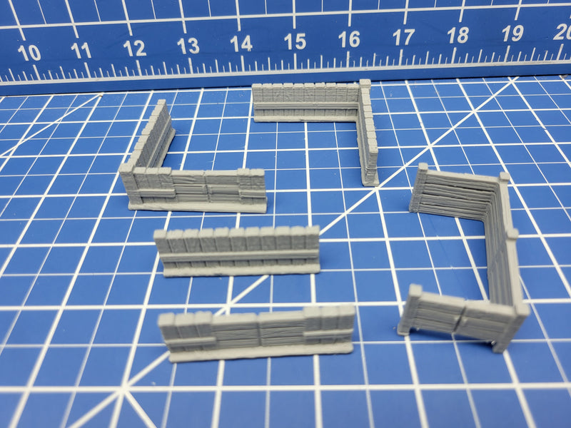 Small Fence Set - DND - Dungeons & Dragons - RPG - Pathfinder - Tabletop - TTRPG - Village of Verrell - 28 mm