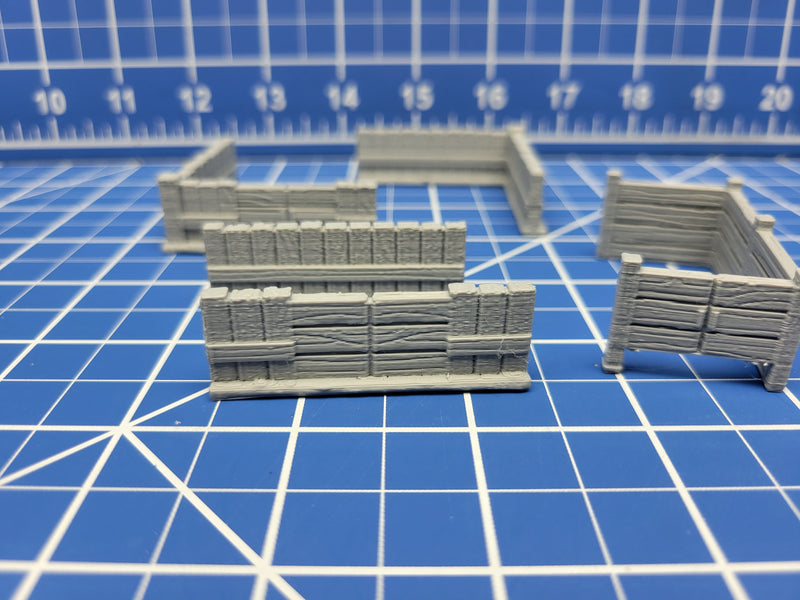 Small Fence Set - DND - Dungeons & Dragons - RPG - Pathfinder - Tabletop - TTRPG - Village of Verrell - 28 mm