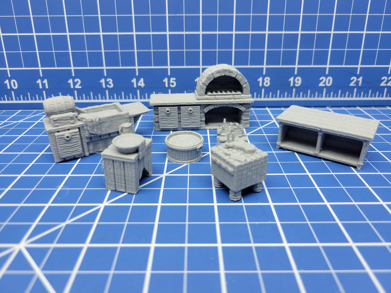 Kitchen Items - Inn and Tavern Accessories - Hero's Hoard - EC3D - DND - RPG - Pathfinder - 28 mm / 1" scale