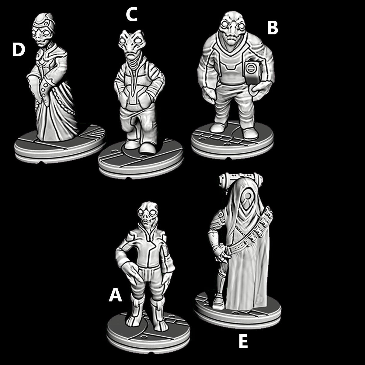 Alien Hoard Alien Civilians - Novus Landing - Hero's Hoard - Starfinder - Cyberpun