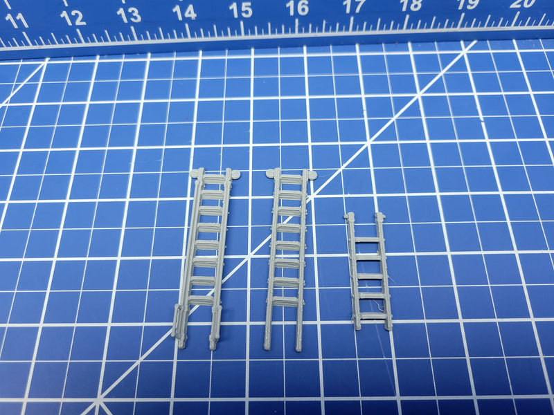 Bookshelf Ladders - Library & Study Accessories - Hero's Hoard - EC3D - DND - RPG - Pathfinder - 28 mm / 1" scale