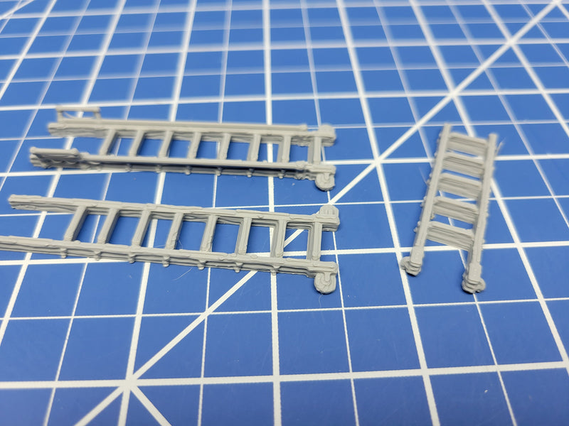 Bookshelf Ladders - Library & Study Accessories - Hero's Hoard - EC3D - DND - RPG - Pathfinder - 28 mm / 1" scale