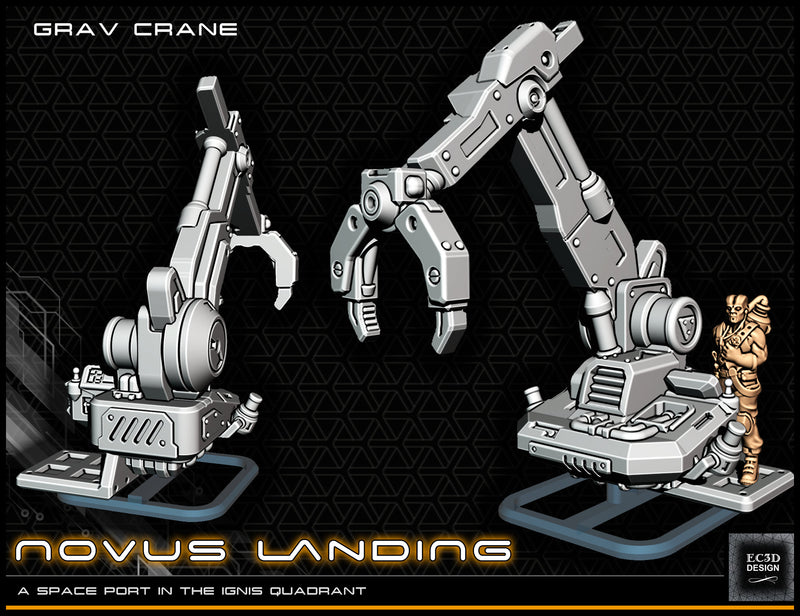 Gravity Crane - Novus Landing - Starfinder - Cyberpunk - Science Fiction - Syfy - RPG - Tabletop - Scatter- Terrain- 28 mm / 1"