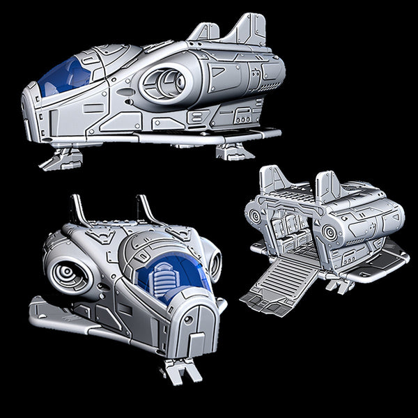 Shuttle - Novus Landing - Starfinder - Cyberpunk - Science Fiction - Syfy - RPG - Tabletop - Scatter- Terrain- 28 mm / 1"