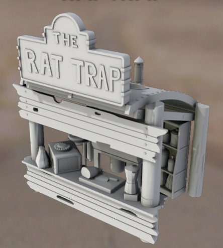 Rat Trap - Oasis in the Sea of Dirt - Atom Punk - Starfinder - Cyberpunk - Science Fiction - Syfy - RPG - Tabletop- Scatter-28mm