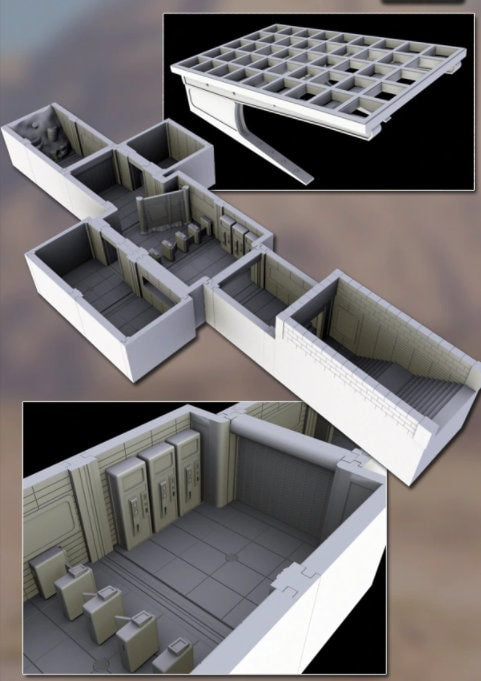 Subway Entrance - Oasis in the Sea of Dirt - Atom Punk - Starfinder - Cyberpunk -Science Fiction -Syfy - RPG- Tabletop- Scatter-28mm