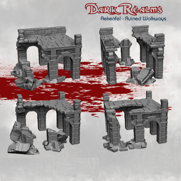 Ruined Walkways - DND - Dungeons & Dragons - RPG - Pathfinder - Tabletop - TTRPG - Arkenfel - Dark Realms - 32 mm