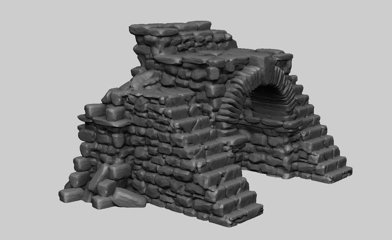 Ruined Gateway - DND - Dungeons & Dragons - RPG - Pathfinder - Tabletop - TTRPG - Demizens of Fantasy - Dark Realms - 28 mm